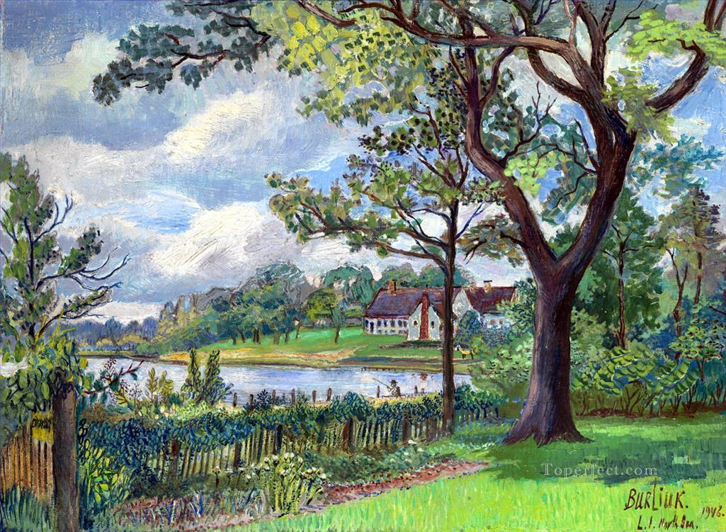 1946 年の夏の田舎の風景油絵